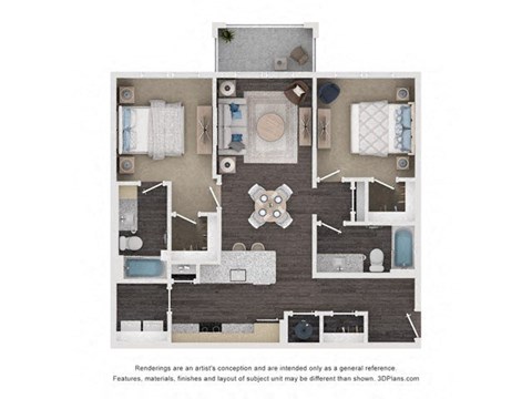 a floor plan of a bedroom with a bathroom and a living room